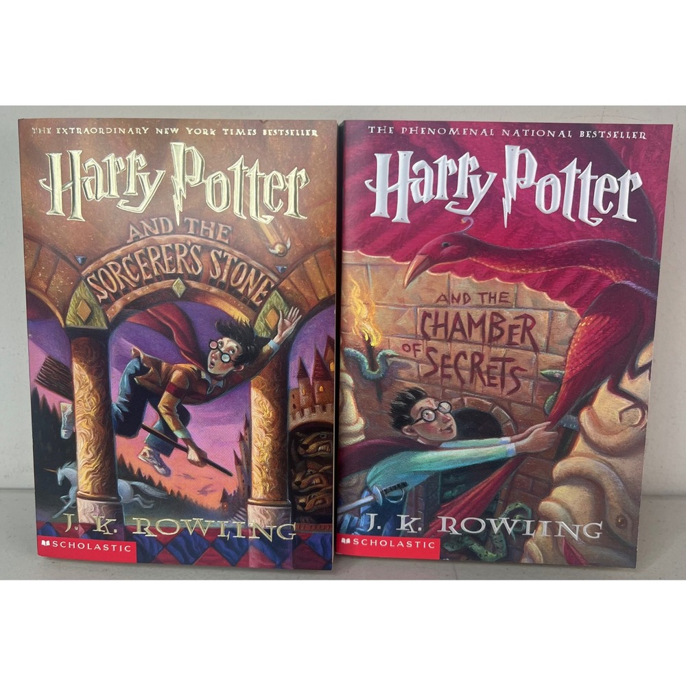 Harry Potter Sorcerers Stone + Chamber of Secrets First Editions Softcover Set